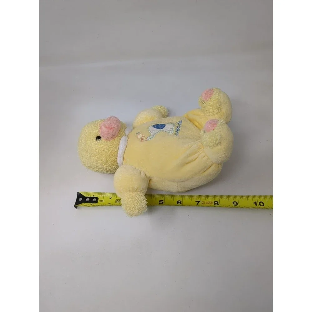 Carter's 2005 Yellow Baby Duck Terry Cloth Stuffed Animal Plush Toy Rattle 37556